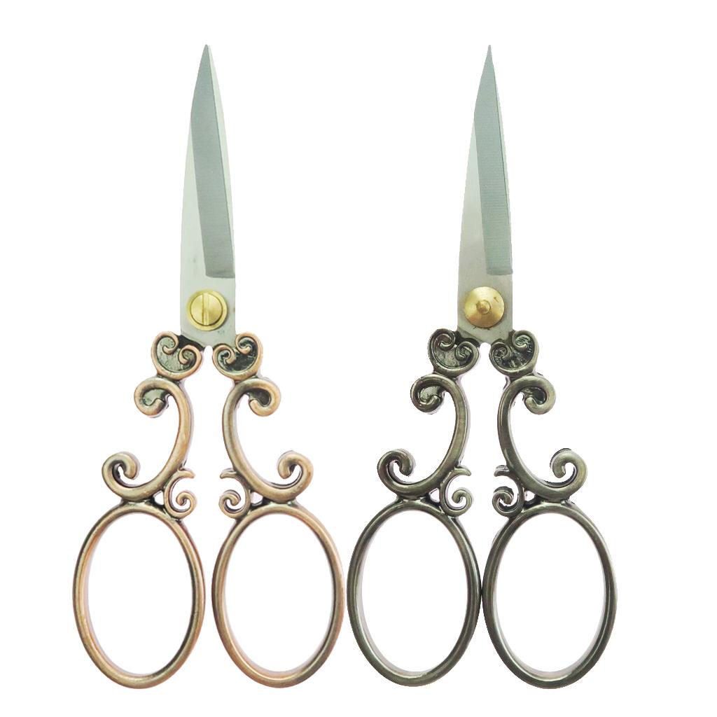 2pcs Vintage Flower Sewing Embroidery Scissors Cross Stitch Tool
