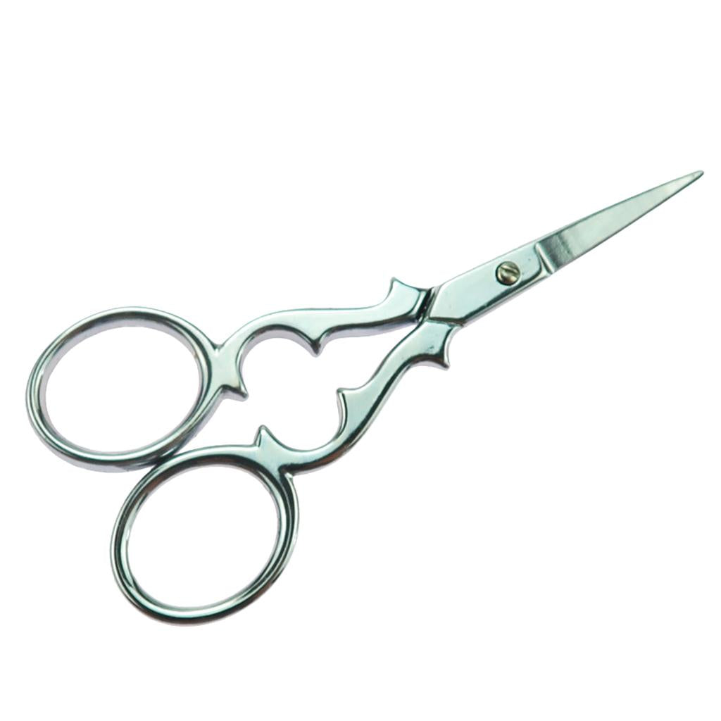 Vintage Gourd Shape Sewing Embroidery Scissors Cross Stitch Tool Silver