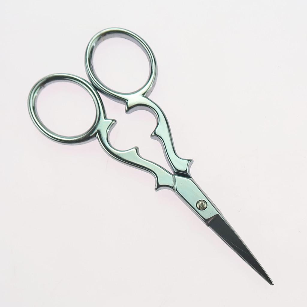 Vintage Gourd Shape Sewing Embroidery Scissors Cross Stitch Tool Silver