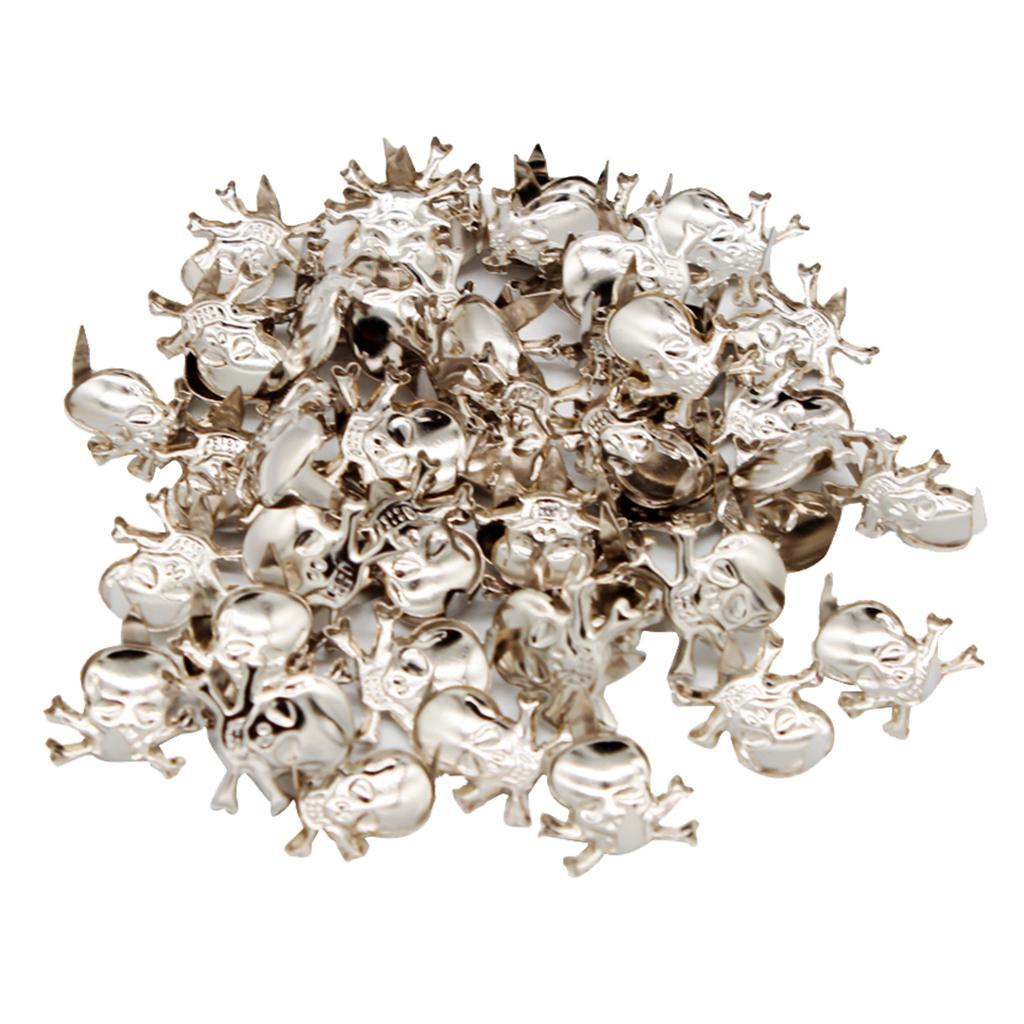 150Pcs Gothic Skull Metal Rivets Claw Studs Bags Clothes Hats Leather Decor