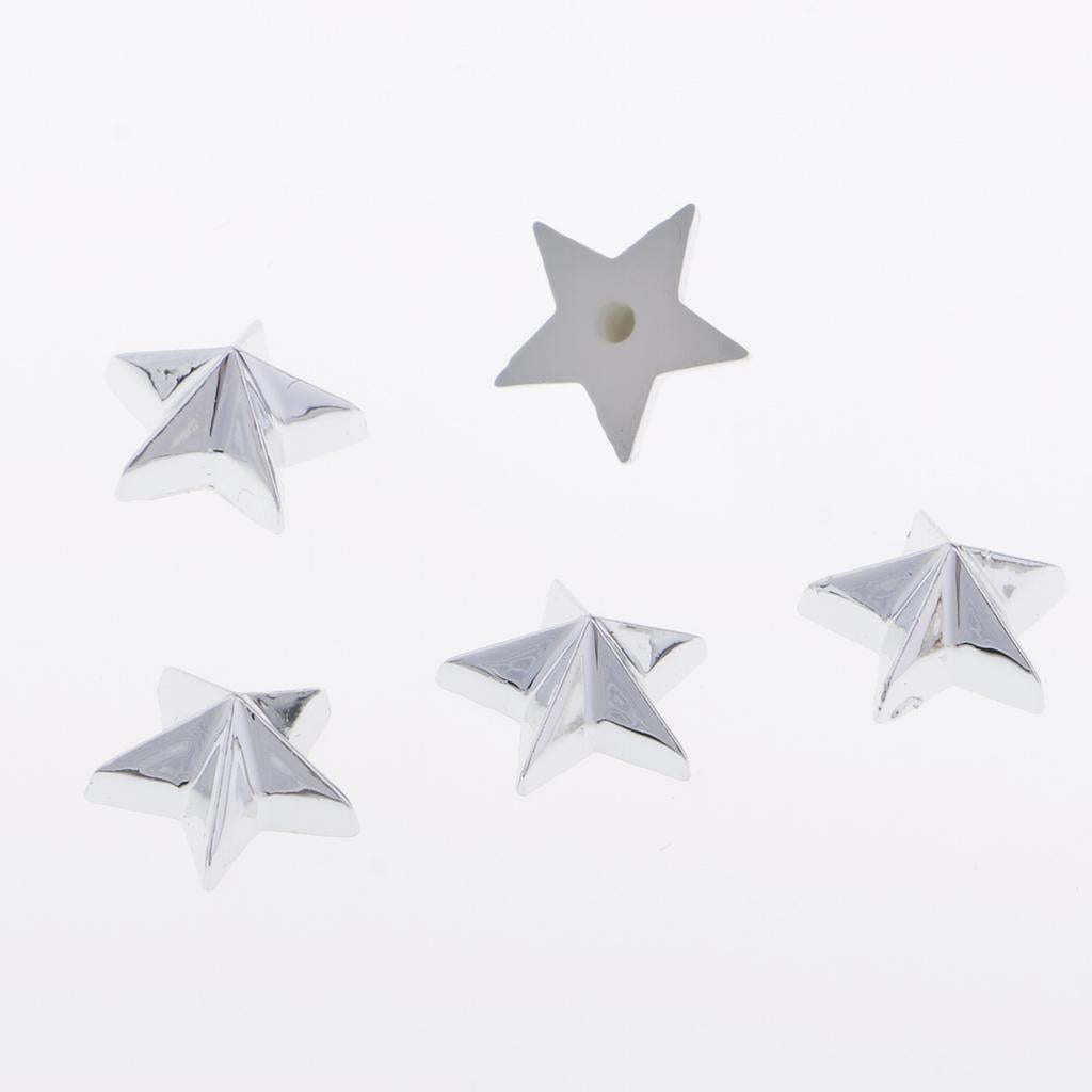100 Set Plastic Star Press Studs Rivets Snap Fasteners for Leather Craft 9mm