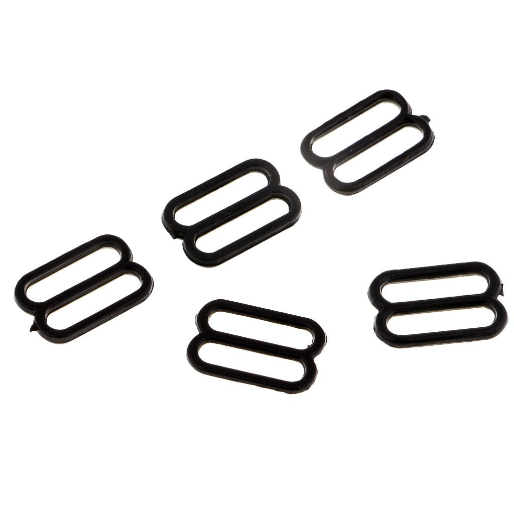 100Pc Nylon Bra Strap Buckles Sliders Hooks 8 Lingerie Sewing Fasteners 12mm