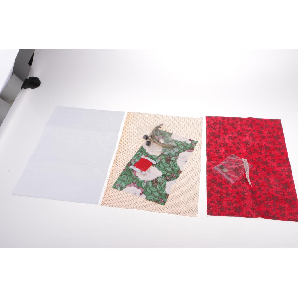 DIY Purse Sewing Material Handmade Fabric Bag Embroidery Kit Red
