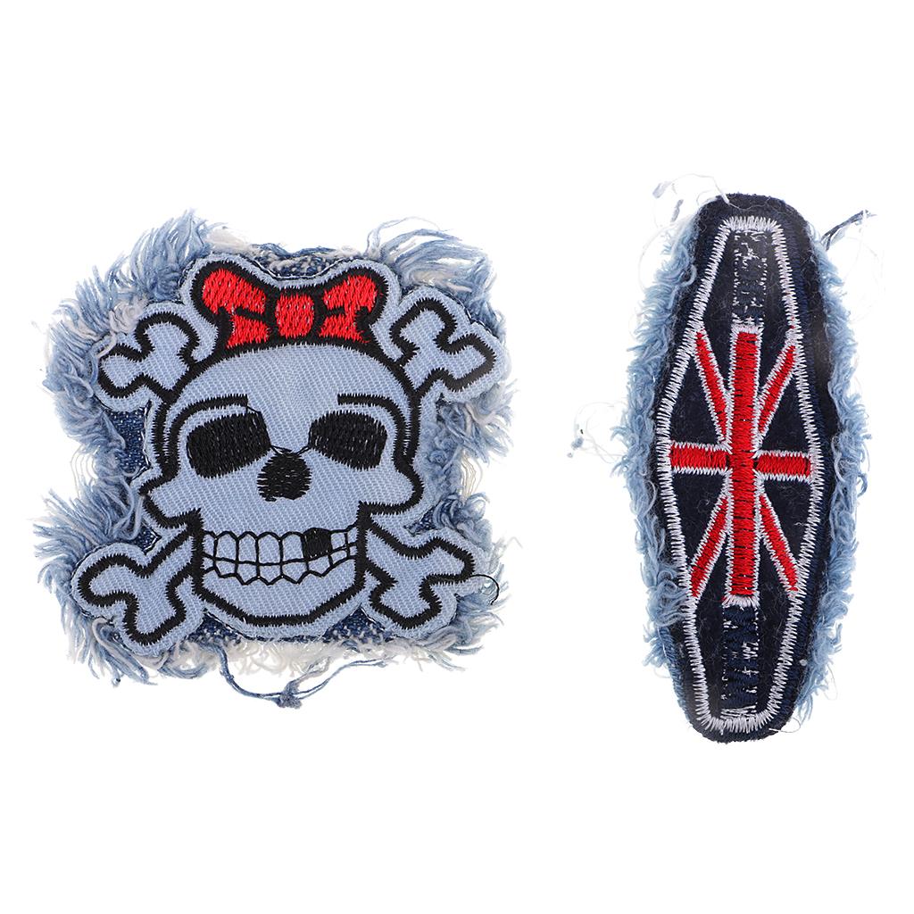 4pcs Assorted Styles Sew on Jeans Embroidered Patches Sewing Appliques