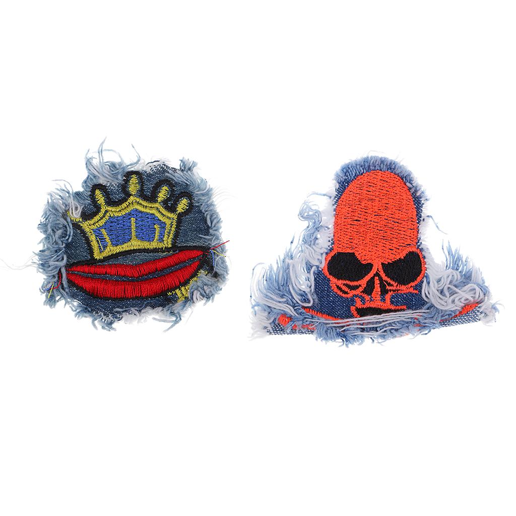 4 Pieces Embroidered Sew-on Patches Cloth Sticker for Clothes Hat Bag Repair