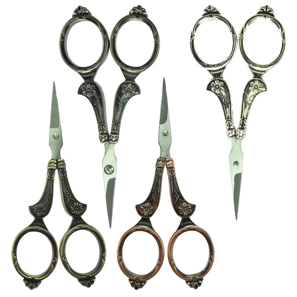 1 Piece European Vintage Style Stainless Steel Tailor Scissors Copper