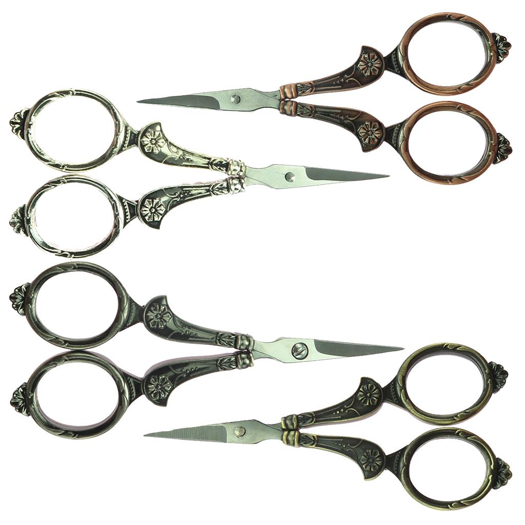 1 Piece European Vintage Style Stainless Steel Tailor Scissors Copper