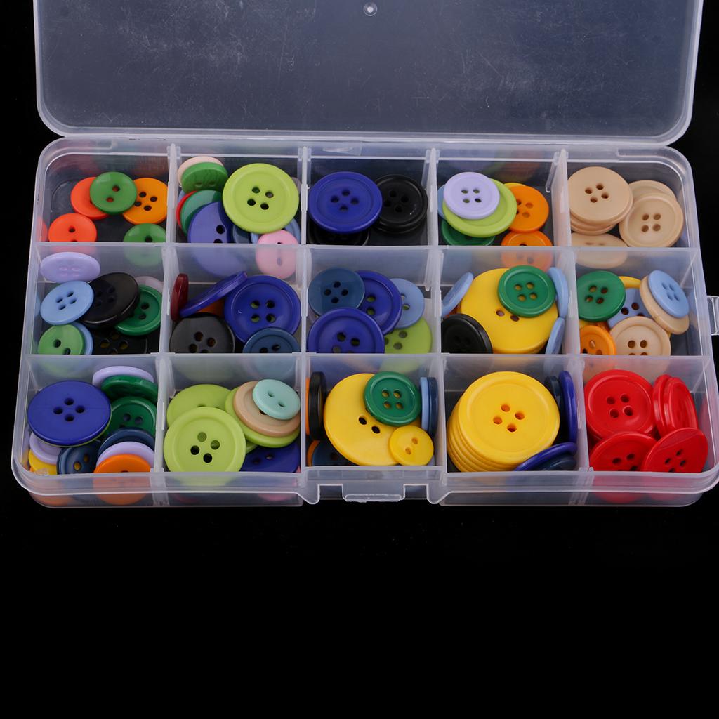 150pcs Mixed Color Resin Buttons Children Manual Button for Sewing Craft 002