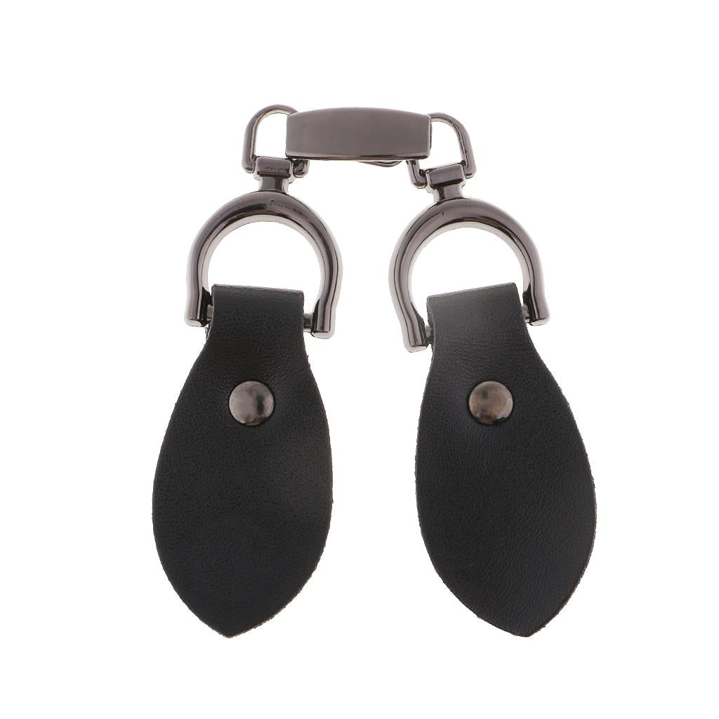 1 Pair Leather Horn Toggle Buttons Trench Duffle Coat Fastener