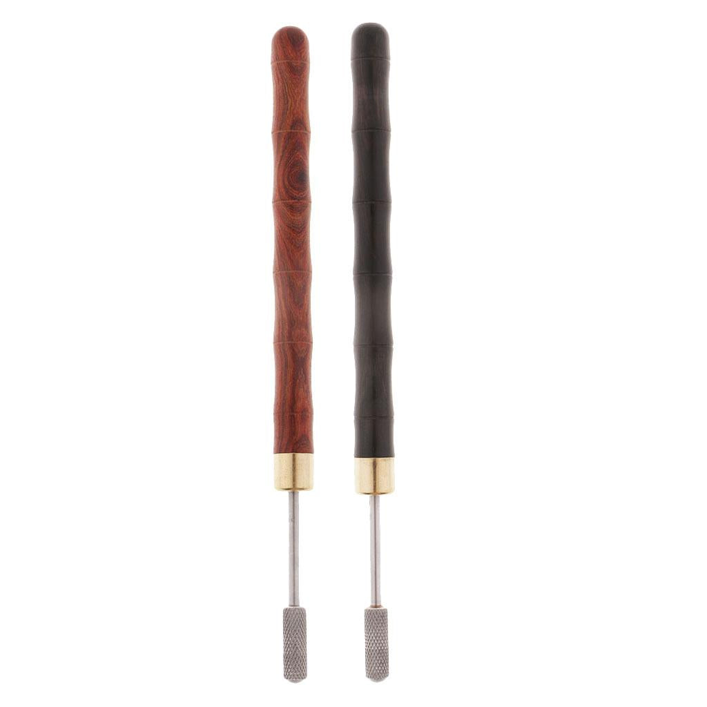 Sandalwood Handle Leather Edge Oil Treatment Tool for Leather Crafts Black
