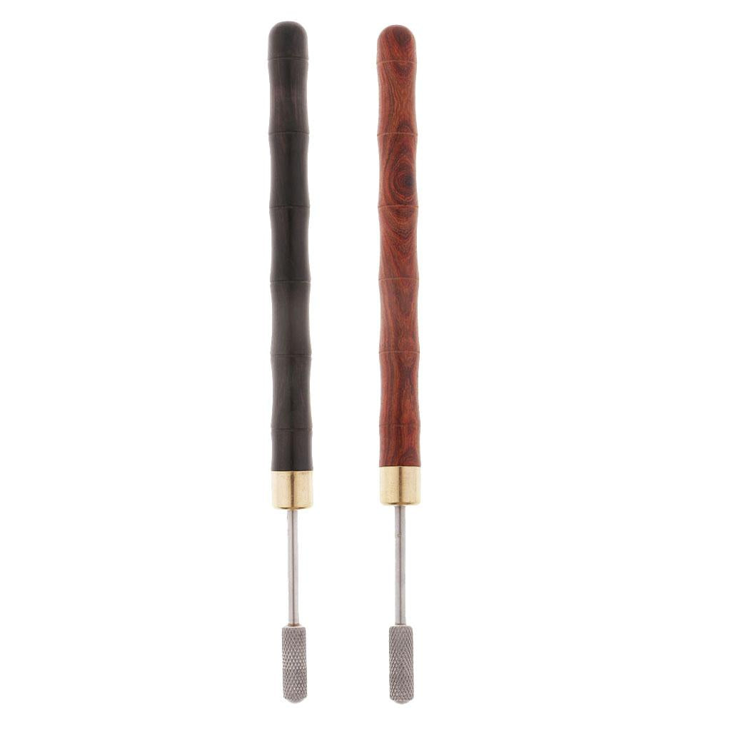 Sandalwood Handle Leather Edge Oil Treatment Tool for Leather Crafts Black