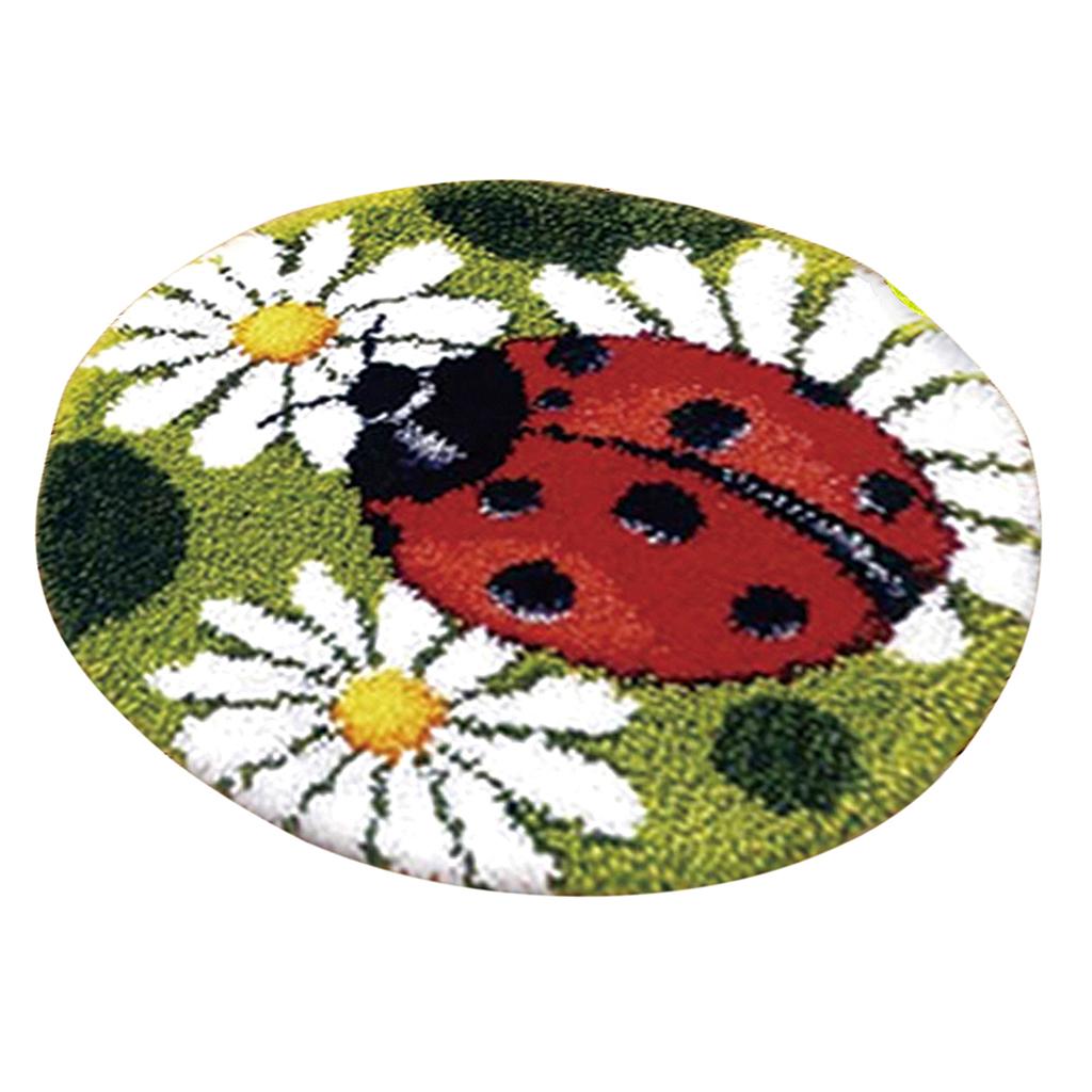 Latch Hook Kit DIY Cushion Cover Rug Carpet Making Embroidery Kit Multicolor
