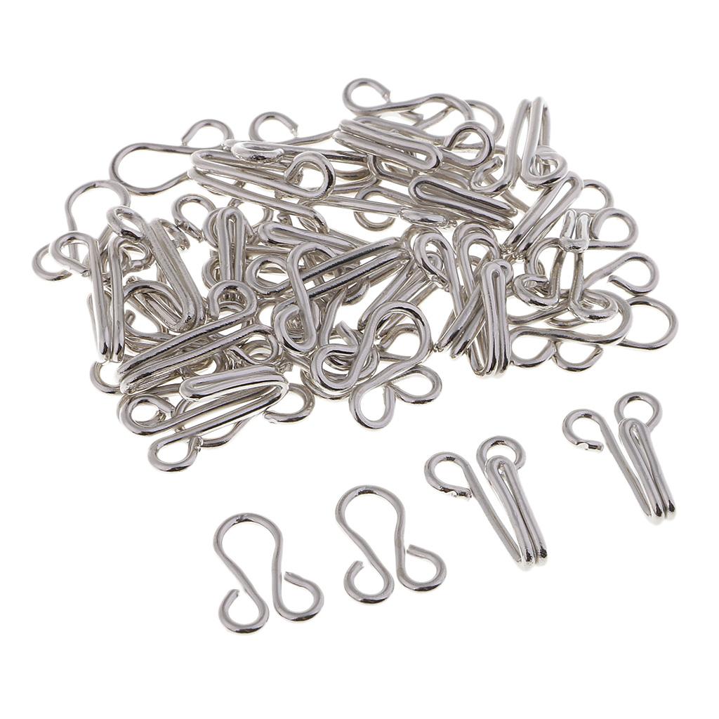 20 Sets Sewing Hooks and Eyes Closure for Bra and Clothing 33mm