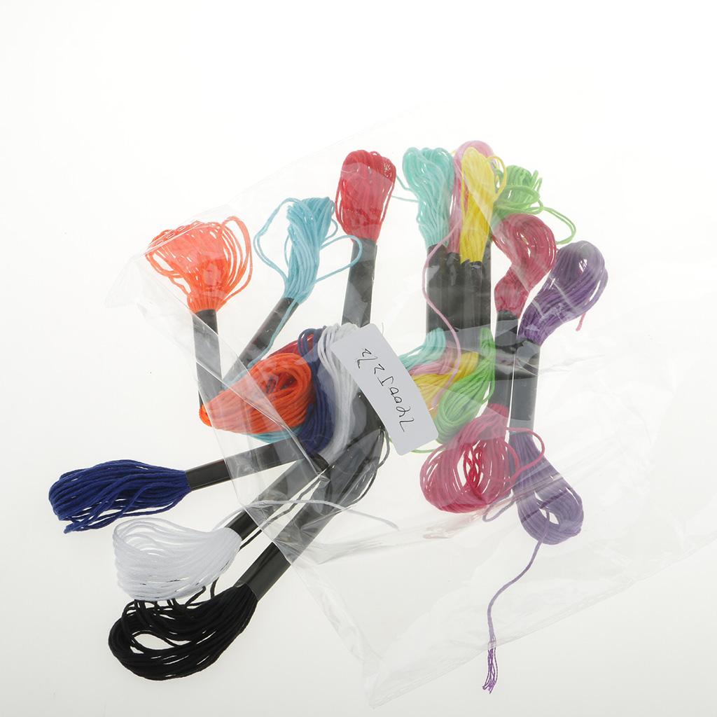 12pcs Embroidery Thread Cross Stitch Floss for DIY Embroidery Bracelet Craft