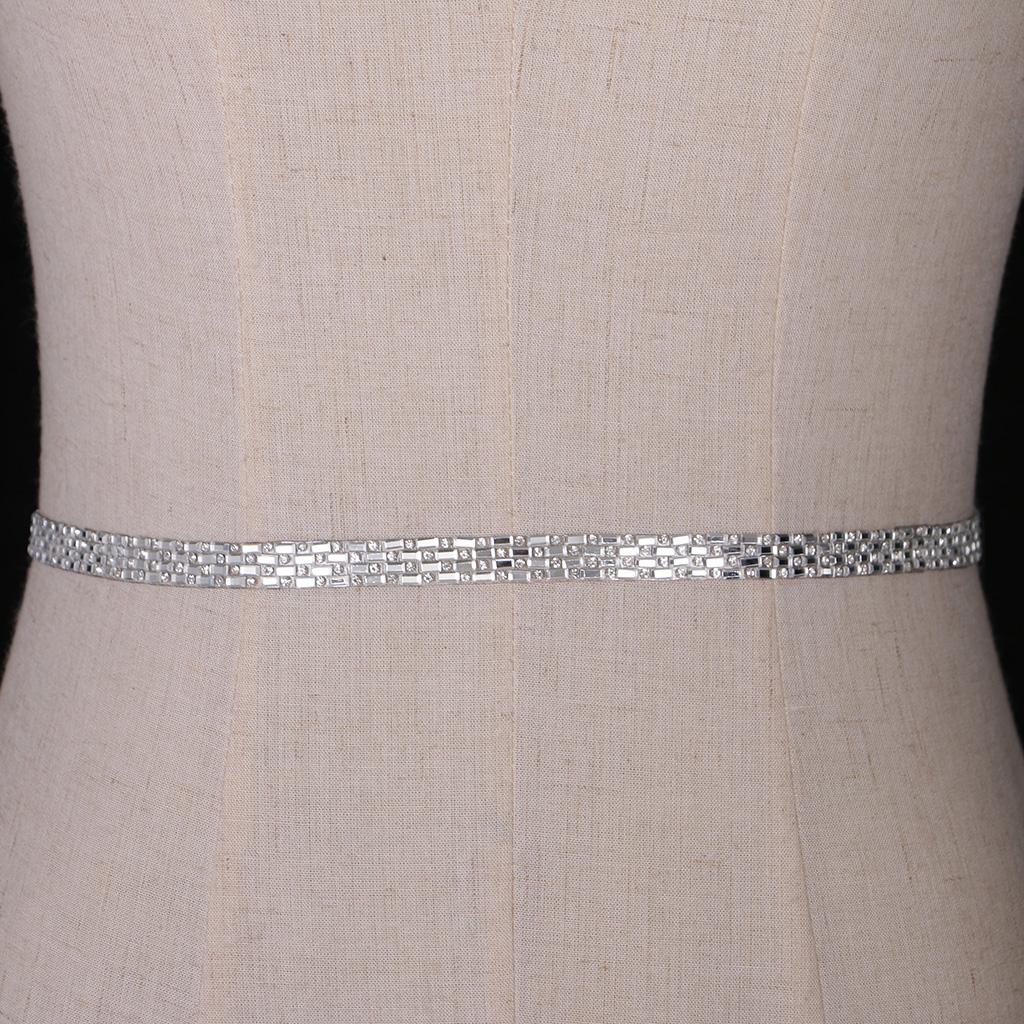 1 Yard Silver Rhinestone Ribbon Crystal Sewing Trim DIY Crafts 4 Rows 10mm