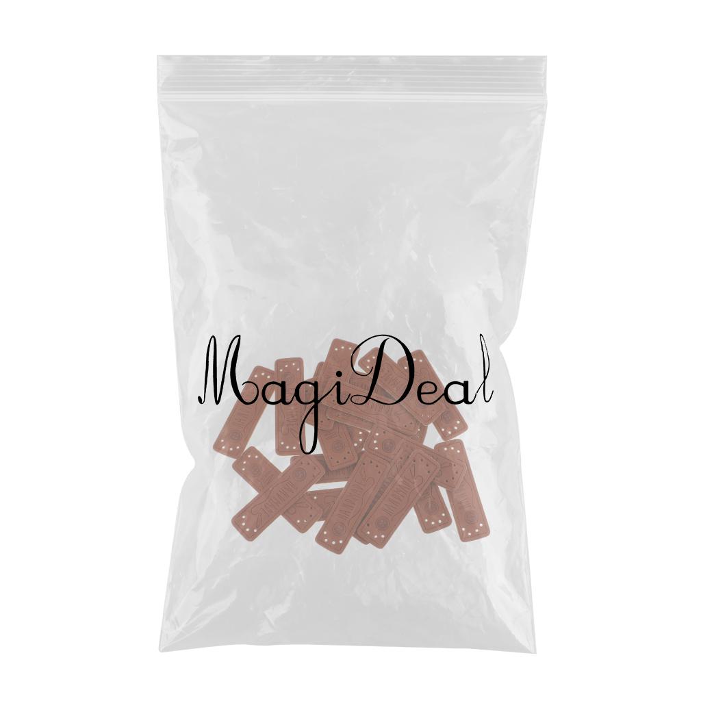 Wholesale 20pcs PU Leather Label Sew on Labels for Jeans Bags Shoes Style 4