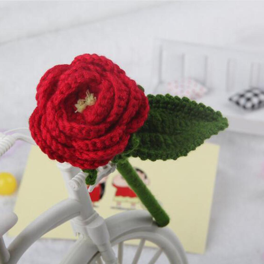 DIY Crochet Kits Red Rose Sewing Material Package for Adults Crochet Lovers