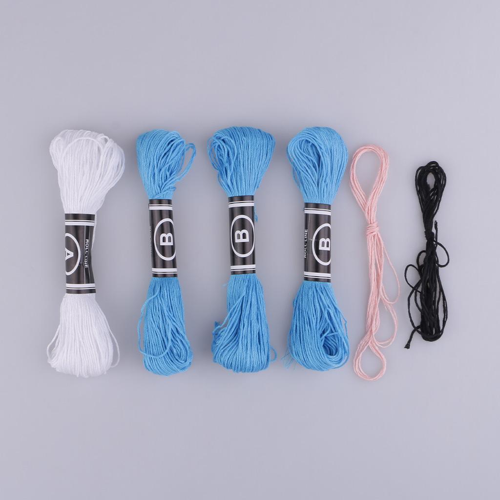 1 Set Animal Amigurumi Crochet Kit Blue Dog Materials Package Sewing Crafts
