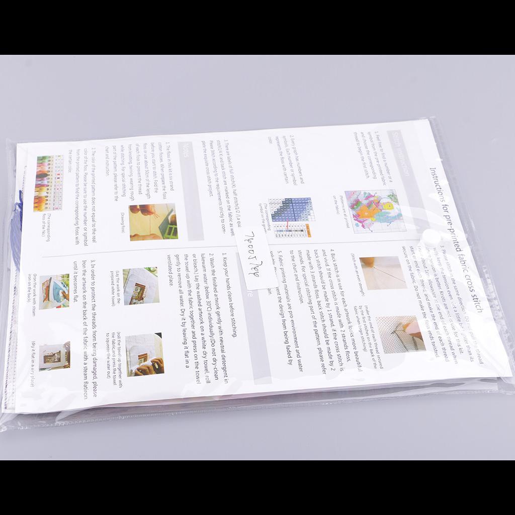 DIY Cats & Flowers Counted Cross Stitch Kit for Kids Children 25 x 35cm 11CT
