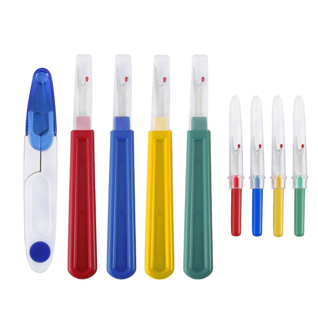 9pcs Plastic Sewing Stitch Thread Unpicker Seam Ripper and Yarn Scissor