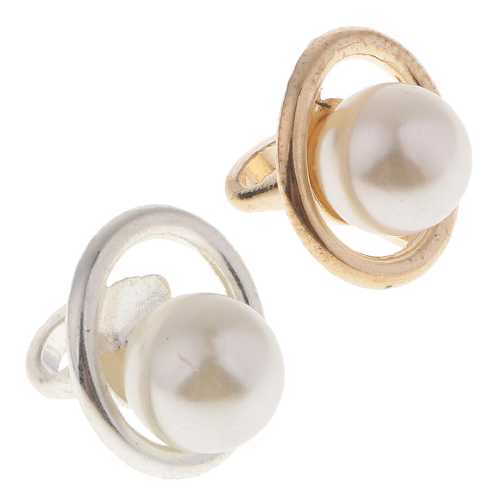 10Pcs Dome Round Plastic Pearl Buttons for Sewing Wedding Dress 10mm Gold
