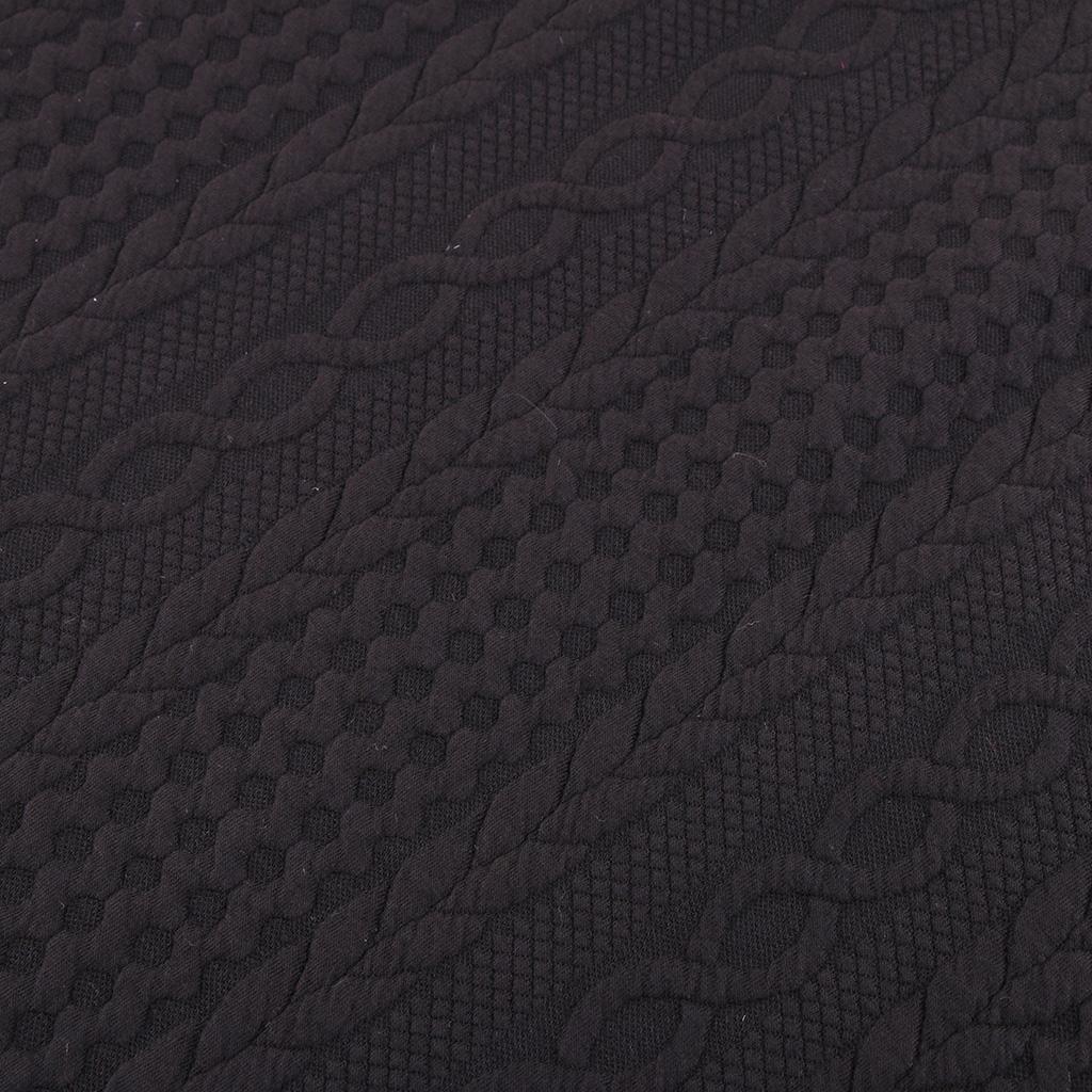 100x185cm Woven Knit Fabric Handmade Home Textile Cloth Fabric Black