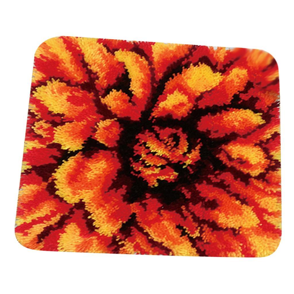 Latch Hook Kits Rugs DIY Craft Needle Embroidery Rugs for Children Flower