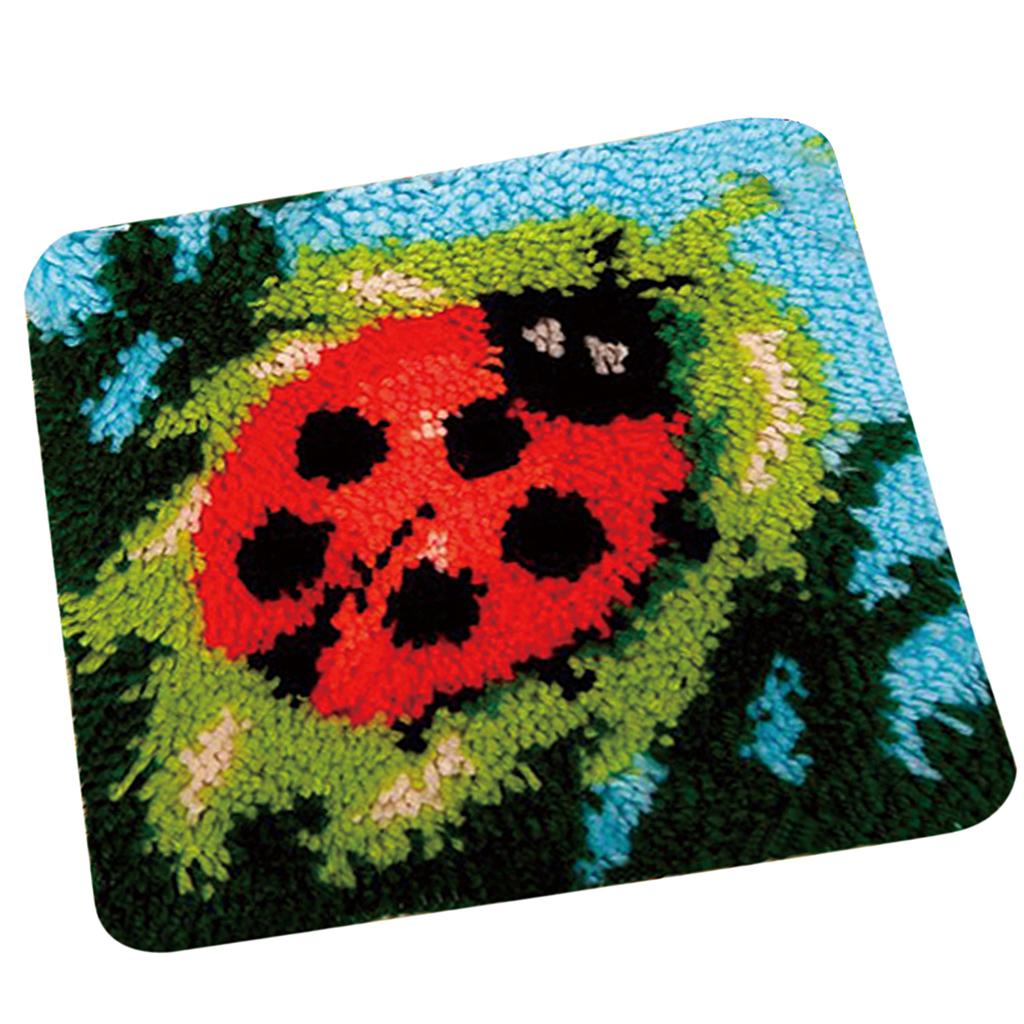 Latch Hook Kits Rugs DIY Craft Needle Embroidery Rugs for Children Ladybug
