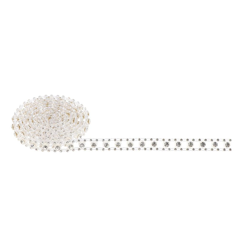 1 Yard Faux Rhinestone Chain Crystal Trim Ribbon Sparkle for Wedding Bridal