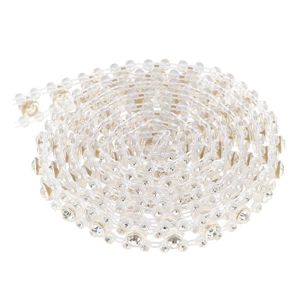 1 Yard Faux Rhinestone Chain Crystal Trim Ribbon Sparkle for Wedding Bridal