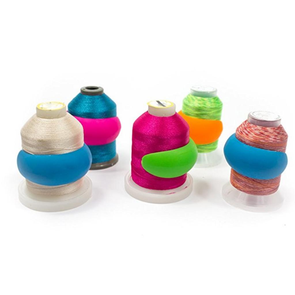 50pcs Mixed Silicone Thread Spool Huggers Sewing Machine Accessories
