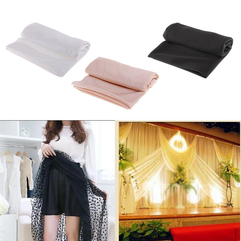 1 Meter 67 Wide Stretch Polyester Lining Fabric for Dress Skirt Apricot"