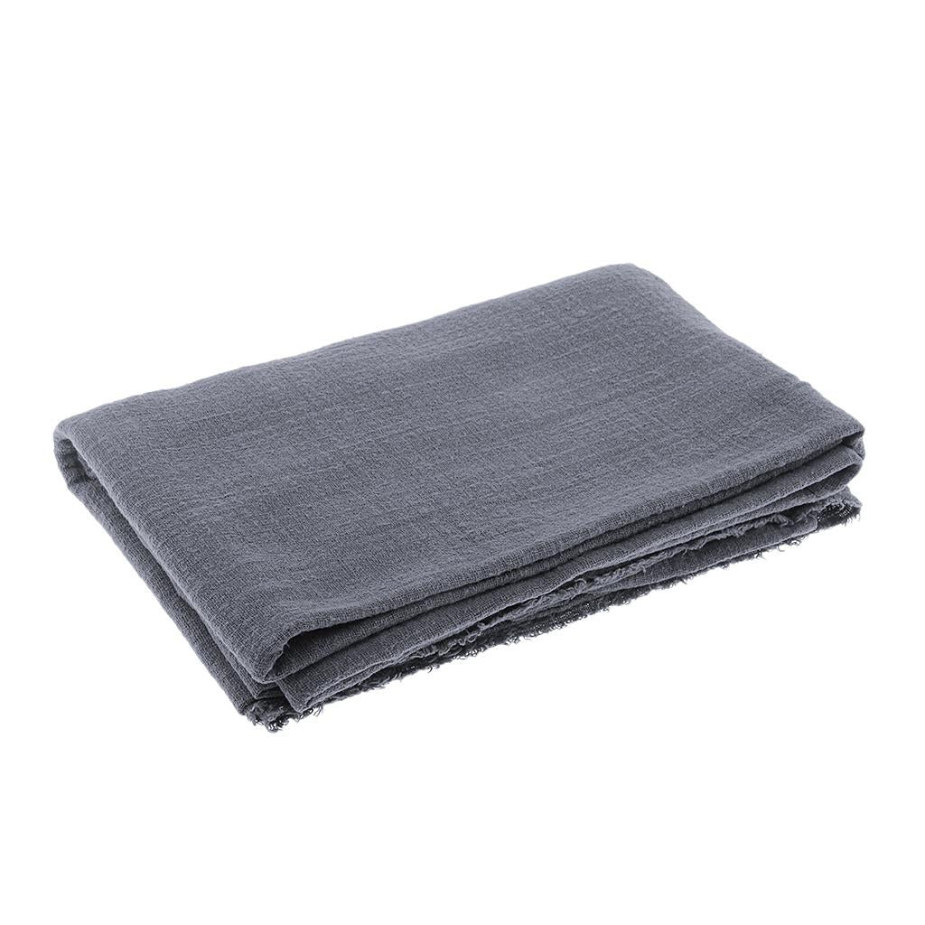 1 Meter Linen Fabric Cloth for Spring Summer Clothing Making Deep Gray