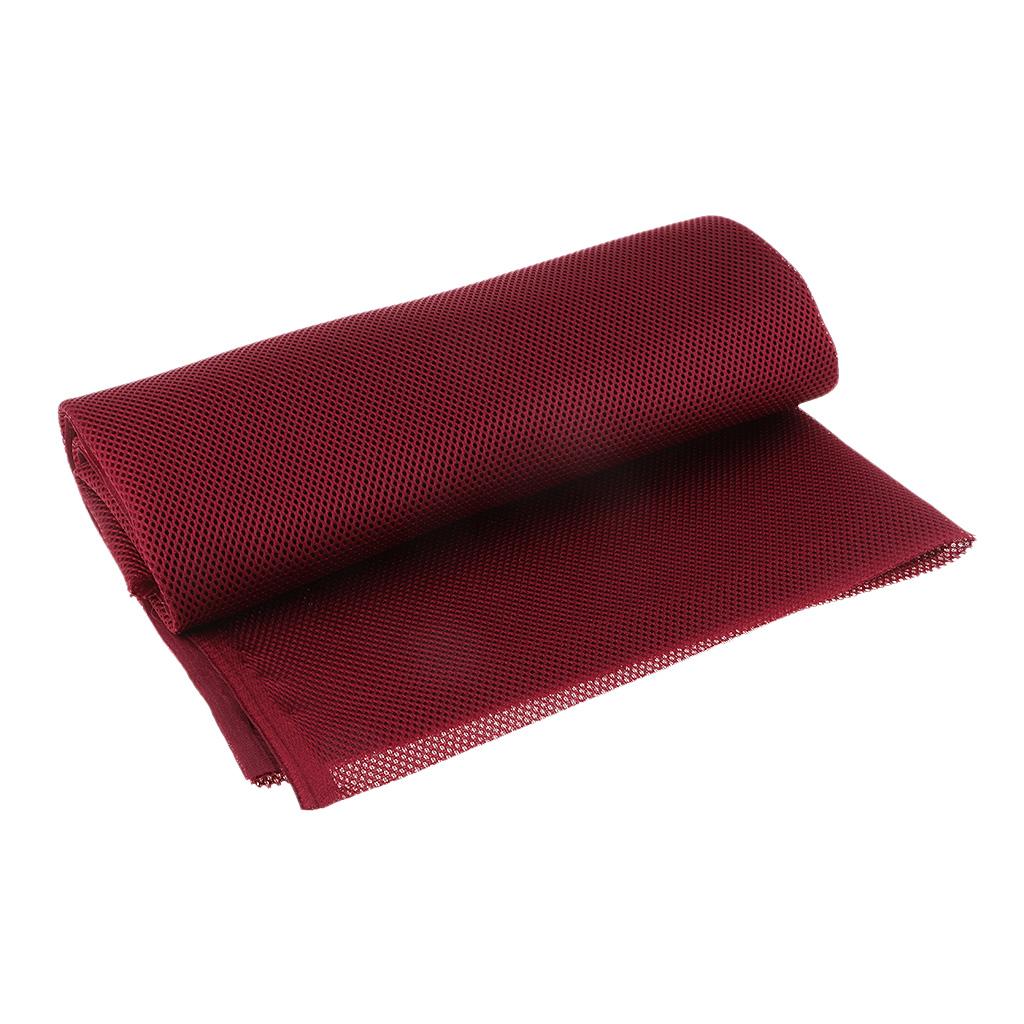 1 Yard Polyester Mesh Fabric Three Layers Net Fabric Cloth Outdoor Wine Red