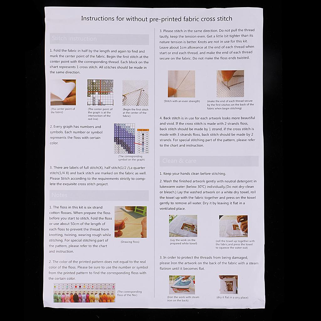 Evening House Cross Stitch Kits Embroidery Crafts DIY Decor 14CT Counted