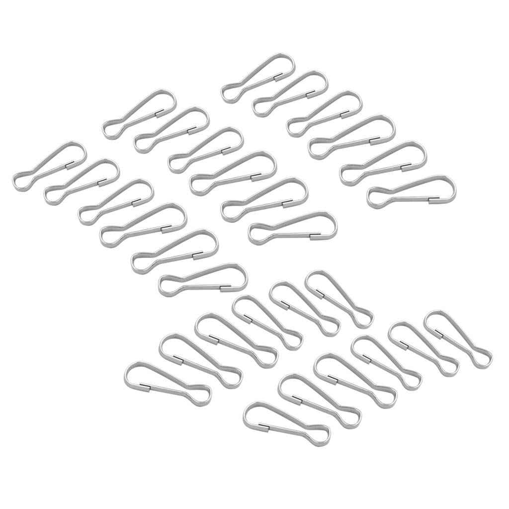 30pcs Metal Snap Lanyard Clip Hook Carabiner Camping Clasp Buckle 23mm