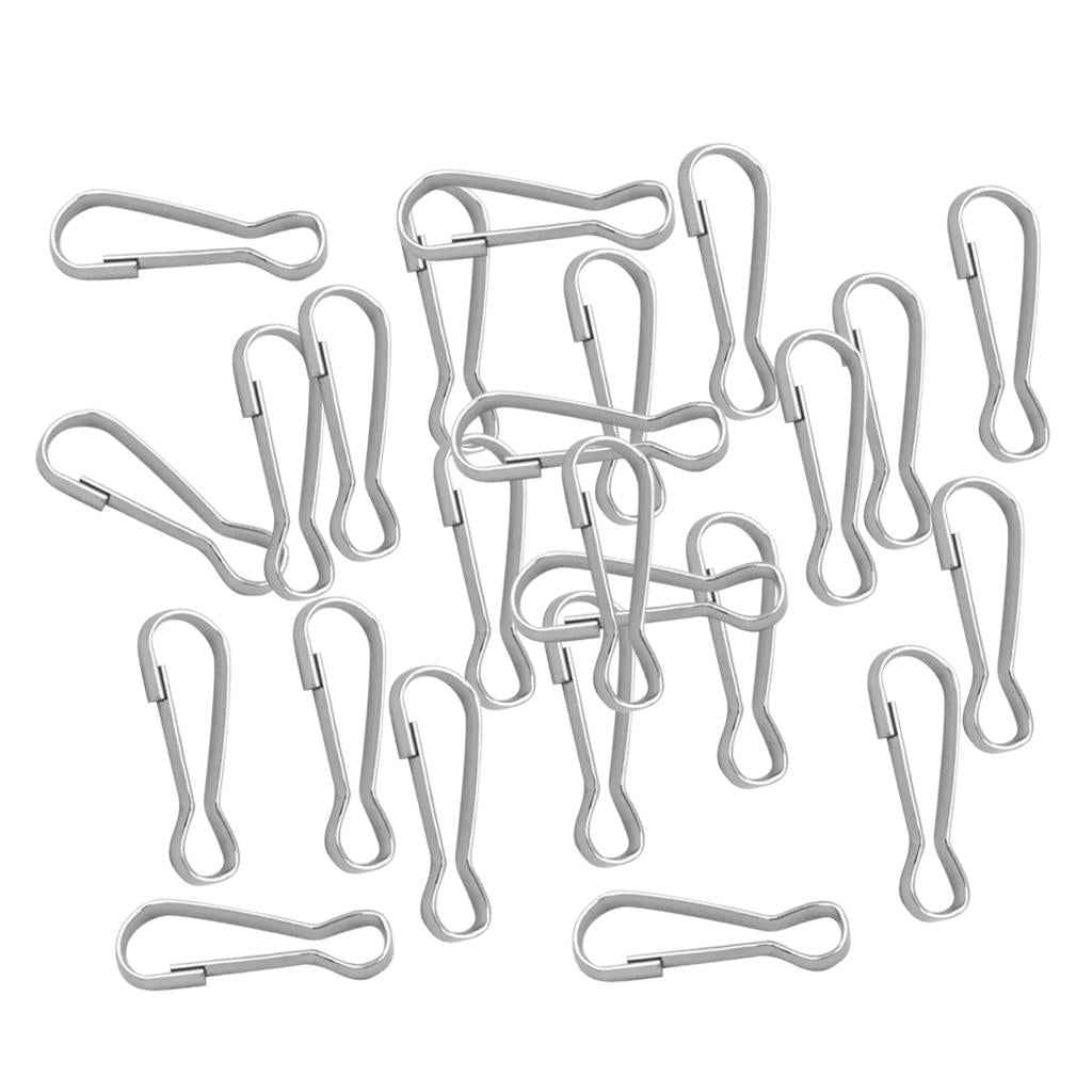 30pcs Metal Snap Lanyard Clip Hook Carabiner Camping Clasp Buckle 23mm