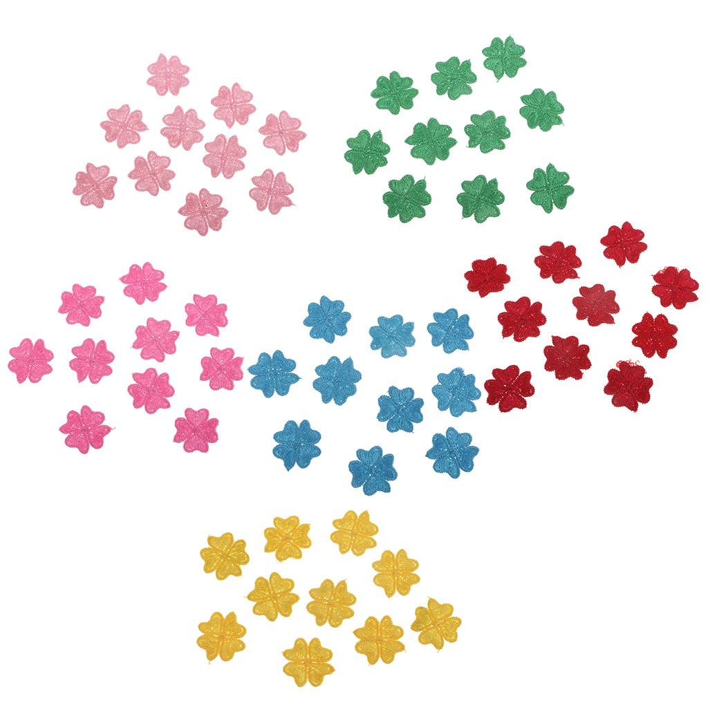 10pcs Embroidered Flower Patches DIY Sew on Patches Sewing Applique Red