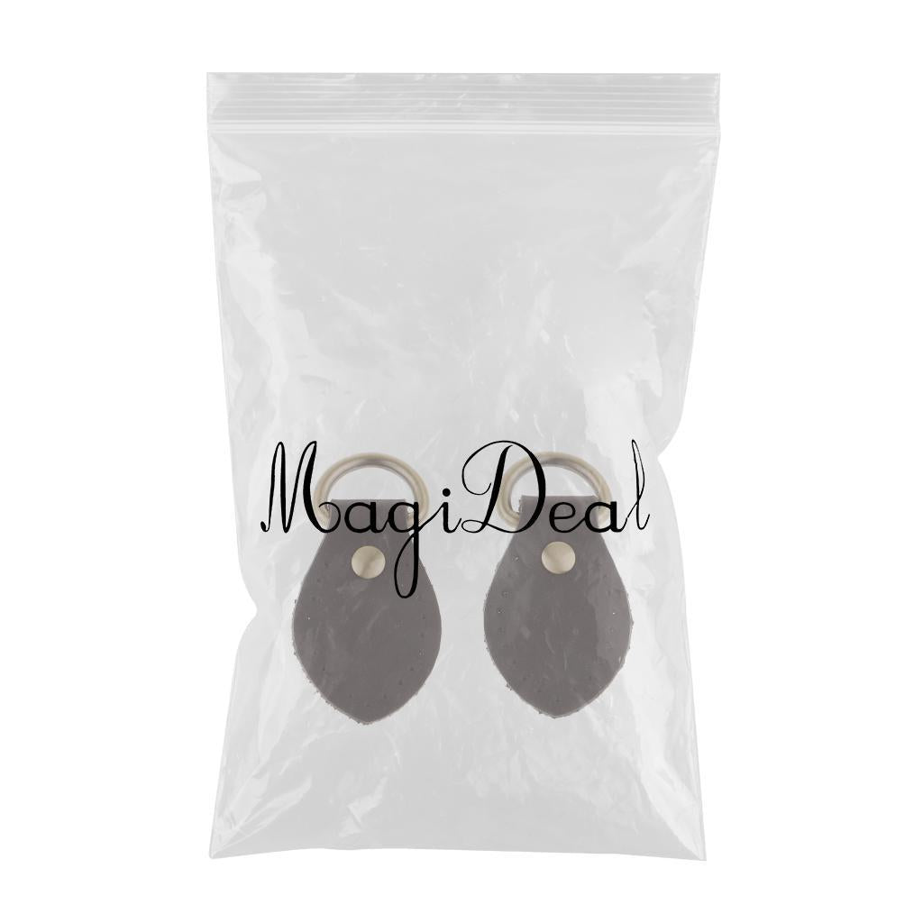 2pcs Sew on Leather Handle Snap Buckles DIY Bag Handbag Replacement Coffee