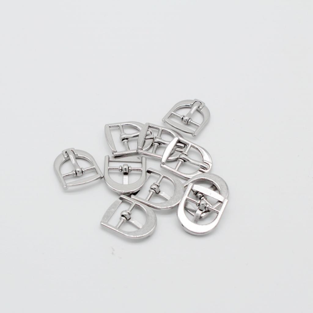 10 Pcs Metal Roller Buckles Center Bar Buckles for Leather Belt, Shoes, Bag
