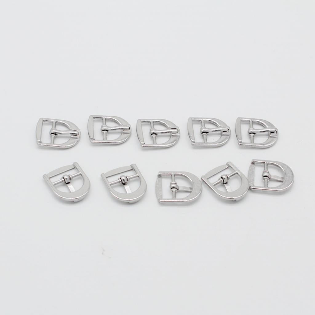 10 Pcs Metal Roller Buckles Center Bar Buckles for Leather Belt, Shoes, Bag