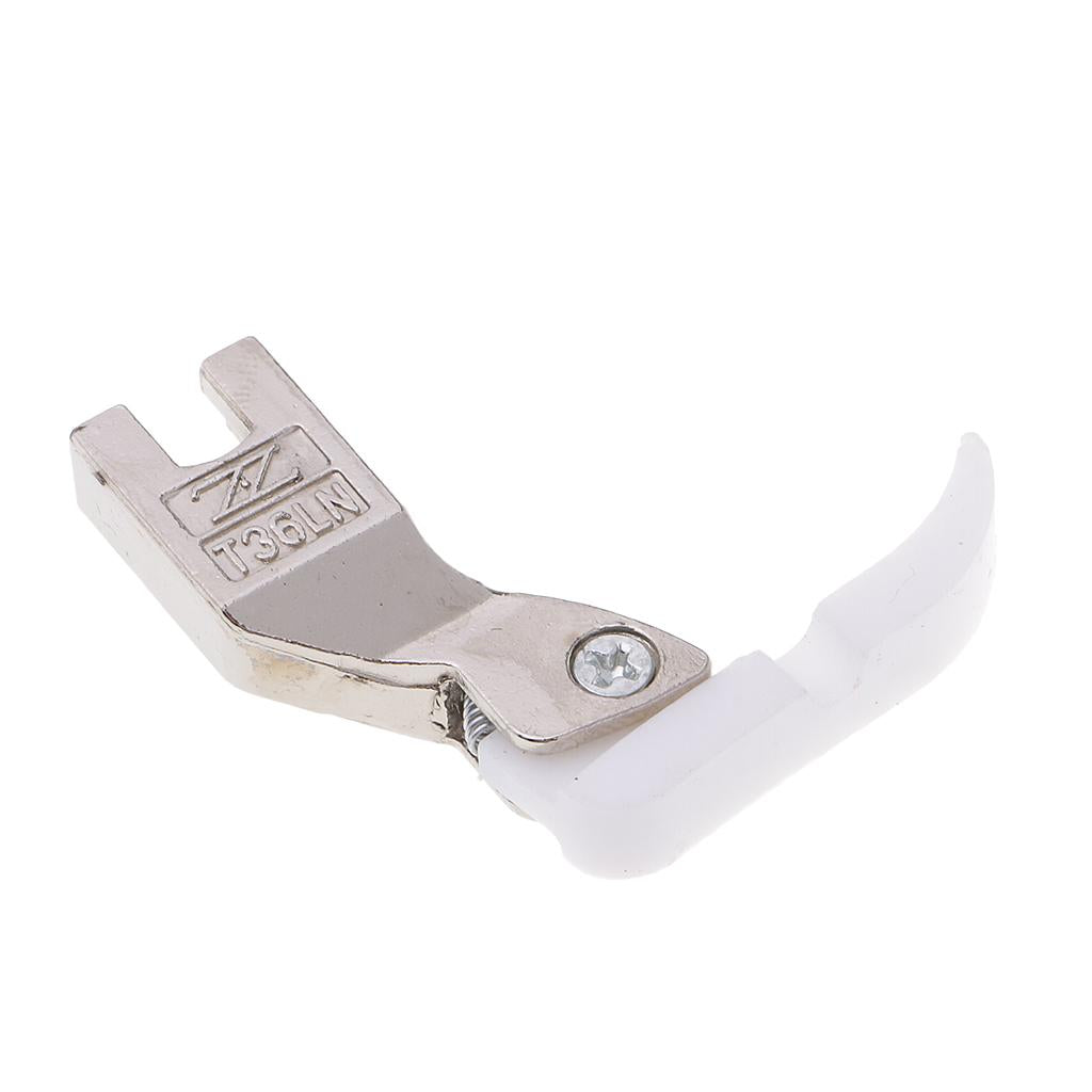 Sewing Narrow Zipper Foot With Plastic Bottom for Industrial Sewing Machines