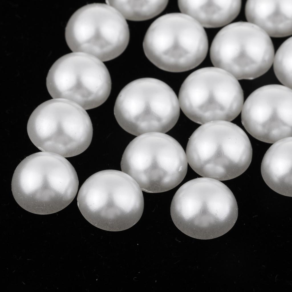 100pcs Imitation Pearl Rivets Studs for Bridal Dress Leathercraft Decor 8mm