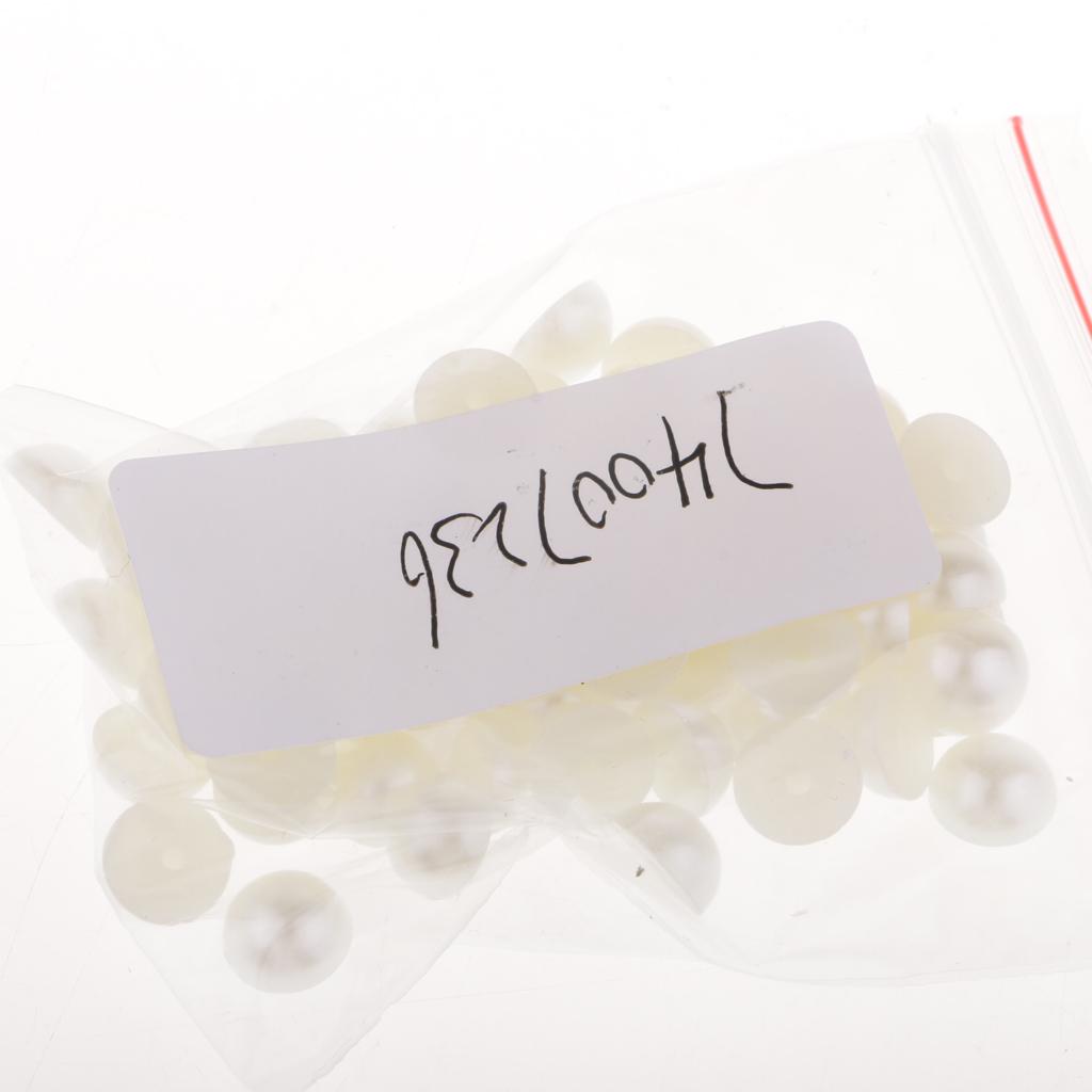 100pcs Imitation Pearl Rivets Studs for Bridal Dress Leathercraft Decor 8mm
