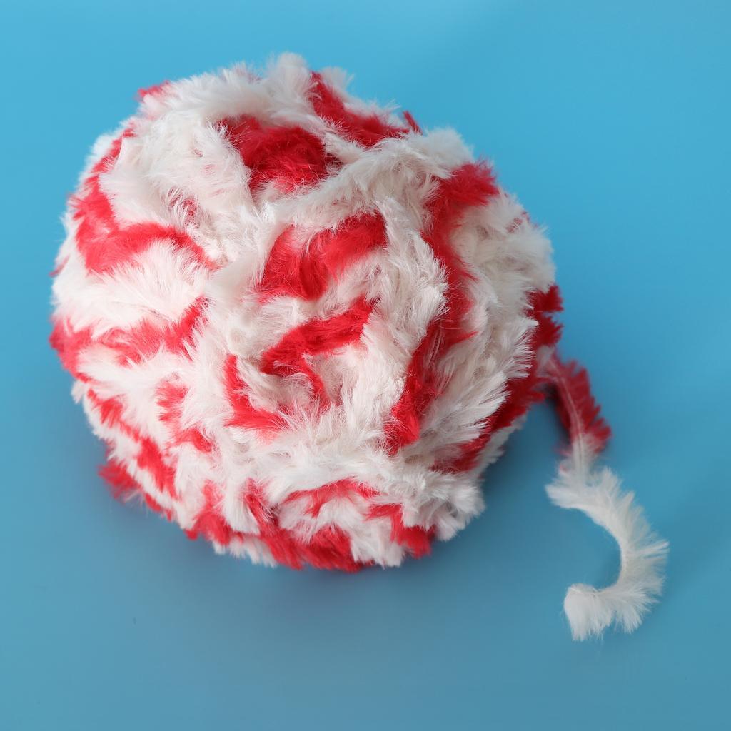 Skein Polyester Soft Yarn Chunky for Crochet Kniting Red White