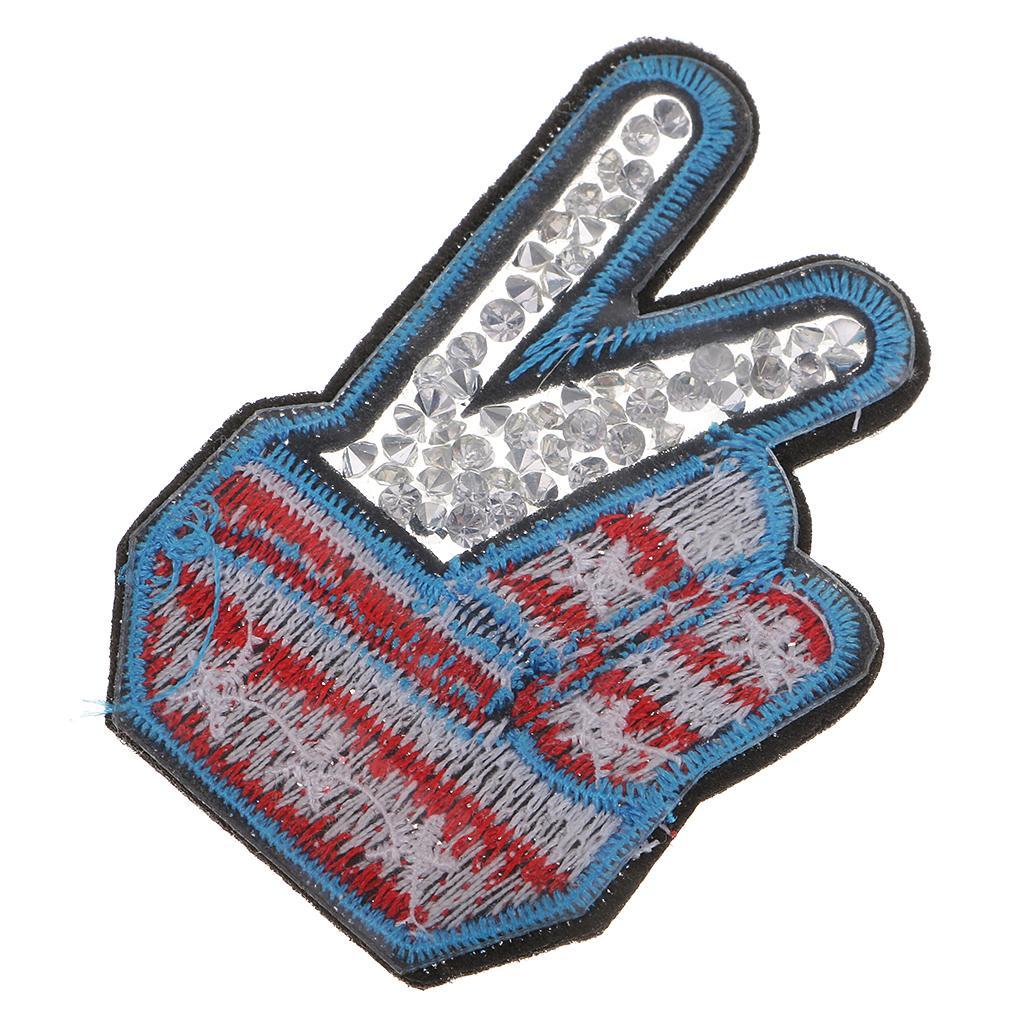 5Pcs/lot Fashion Sewing Patch Badge Embroidered Iron Sew On Applique DIY