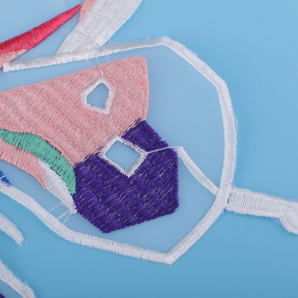Organza Embroidery Butterfly Patches for Clothing Dress Jeans Jacket Pink