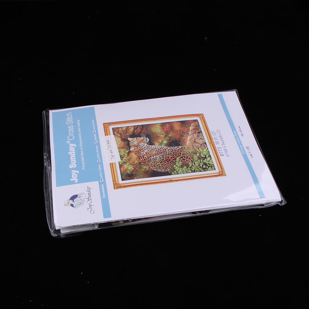 Dimensions Needlecrafts Stamped Cross Stitch Leopard Animal Embroidery