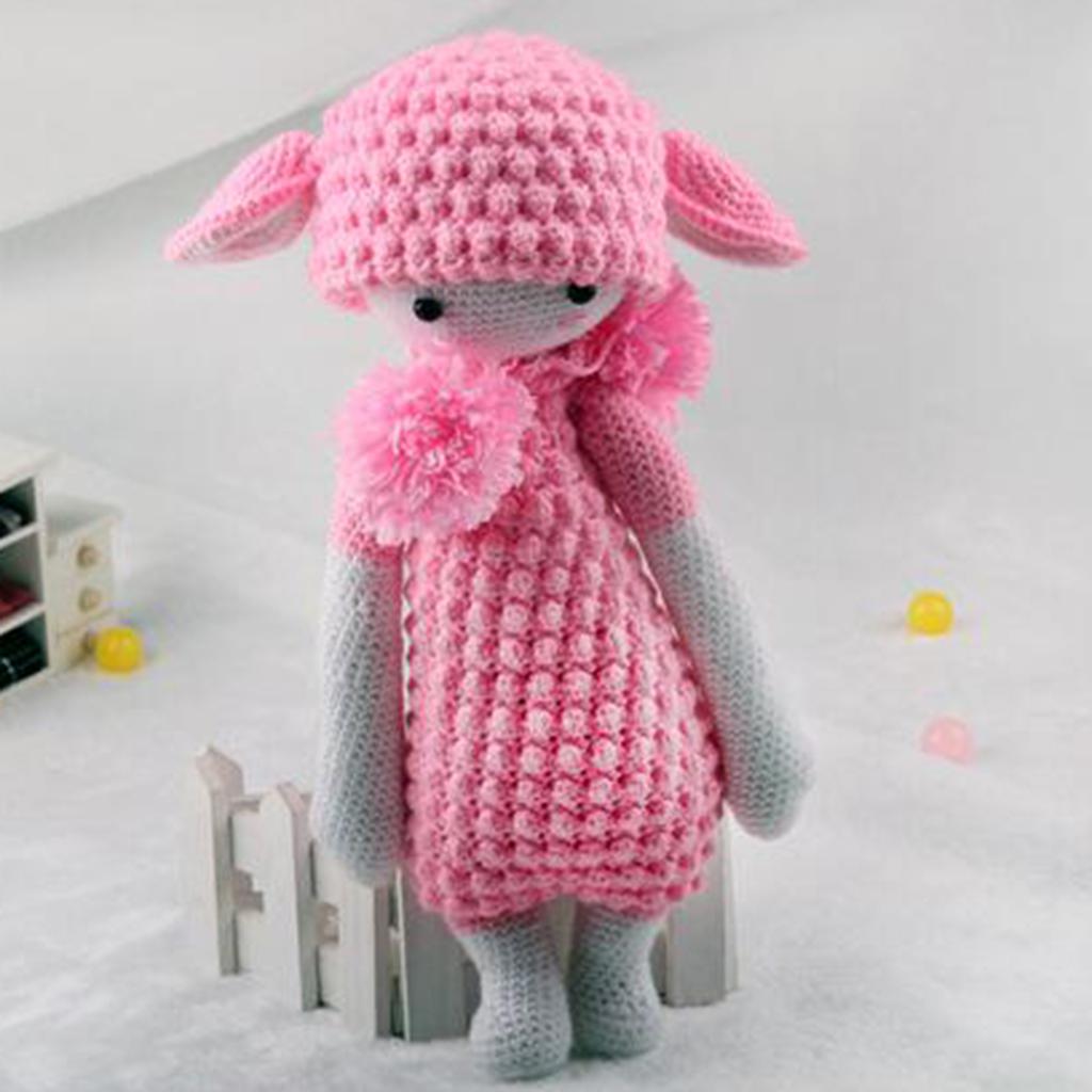 Little Lamb Girl Doll Crochet Kit For Beginners DIY Knitting Stuffed Toys