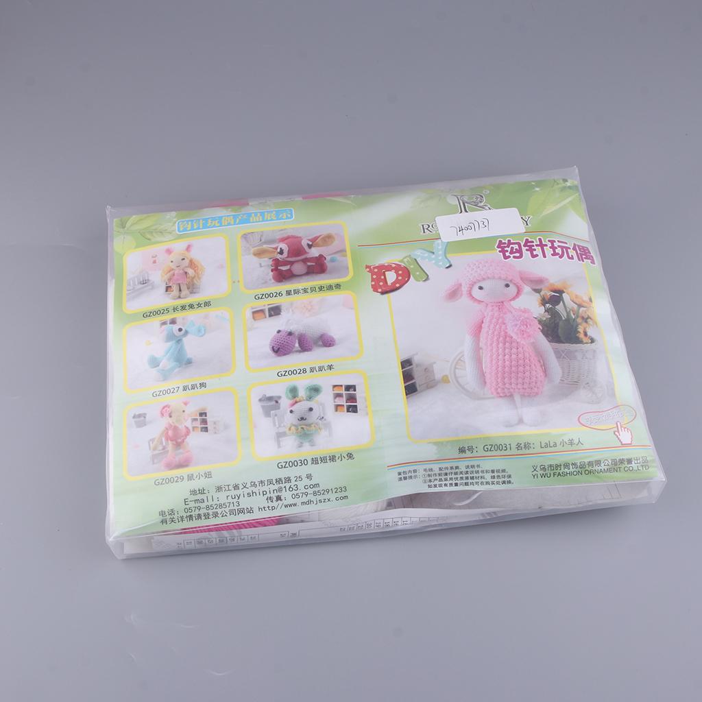 Little Lamb Girl Doll Crochet Kit For Beginners DIY Knitting Stuffed Toys